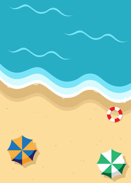 Flat beach vector