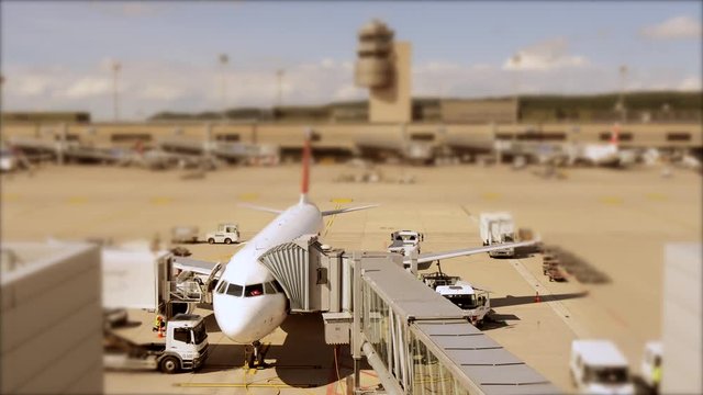 transportation background - traveling tour - airplane airport - time lapse