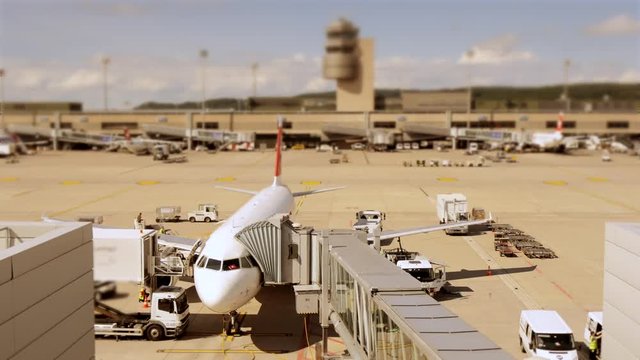 airport time lapse - plane aircraft  - travel background