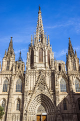 Fototapeta na wymiar Cathedral of the Holy Cross and Saint Eulalia
