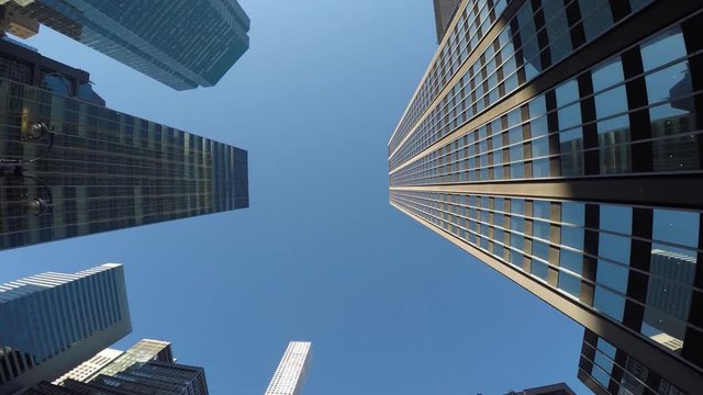 modern high rise office buildings in the city. real estate architecture scene 