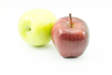 Red and Green Apple Fruit, The apple tree is a deciduous tree in the rose family best known for its sweet, pomaceous fruit, the apple. 
