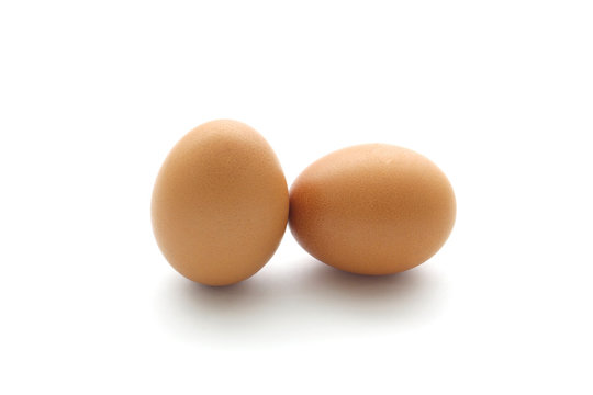 close up egg isolated on white background