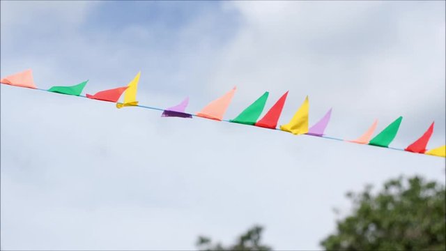 Triangle flag pennant banner video footage