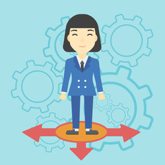 Woman choosing career way.