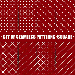 Obraz premium Set of seamless pattern, vector illustration.