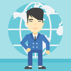 Businessman taking part in global business.