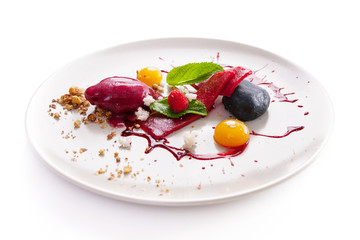 elegant dessert, icecream