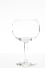 Empty wine glass. isolated on a white background