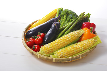 夏野菜の集合イメージ Vegetable set