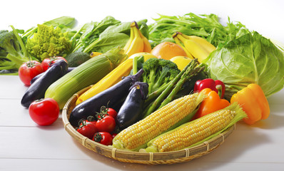 夏野菜の集合イメージ Vegetable set