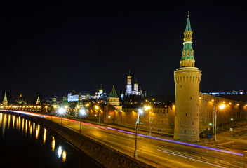 Fototapeta premium Moscow Kremlin at night