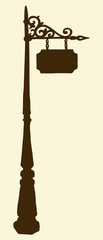 Street lantern. Vector sketch