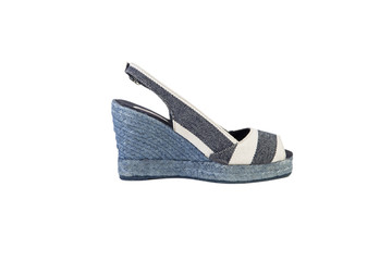 Women's sandals on a white background, online shop