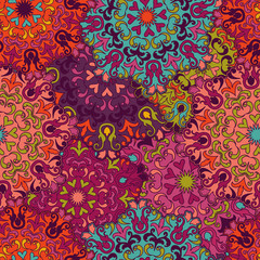 Seamless pattern. Vintage decorative elements.
