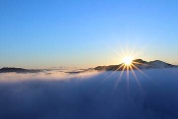 鎌倉山の雲海 ( A sea of clouds at  Kamakura Mt. ) / 晩秋の鎌倉山にて雲海を撮影しました