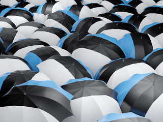 Umbrellas with flag of estonia