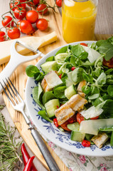 Salad with grilled chicken
