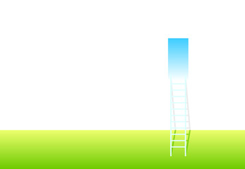 Ladder and challenge White wall
