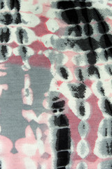 This is a photograph of colorful tie dyed fabric