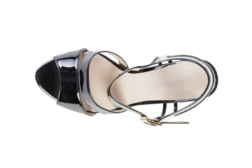 stylish shoes on a white background, women shop online