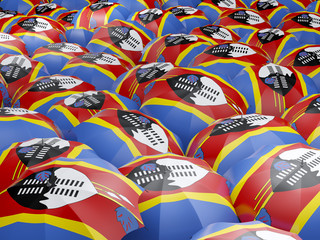 Umbrellas with flag of swaziland