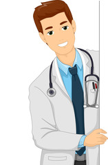 Fototapeta premium Male Doctor Board