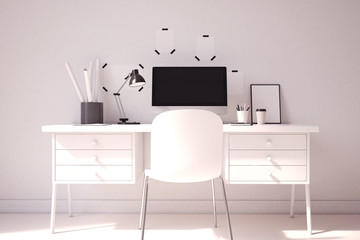 Elegant computer table at home office