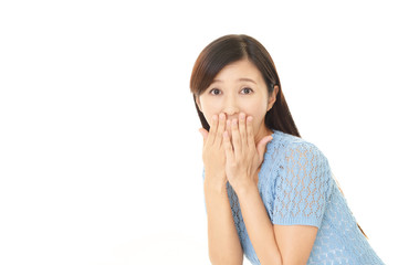 Fototapeta premium 驚く女性