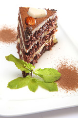 piece of cake with almonds