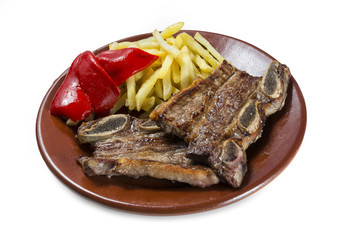 Churrasco de ternera con patatas