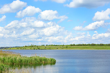 River landscape on sunny day