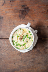 Steamed Eggs on wood table