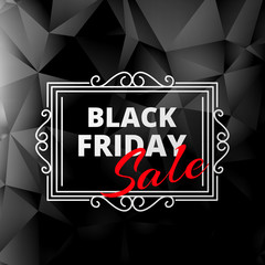 Obraz premium creative black friday sale label
