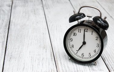 Black alarm clock