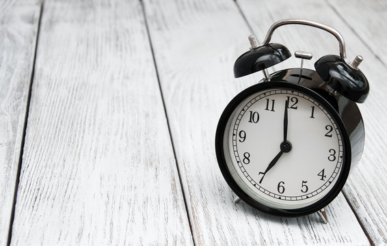 Black alarm clock