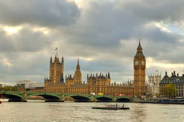 Big Ben and Houses of Parliament, London, UK..