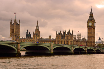 Fototapeta premium Big Ben and Houses of Parliament, London, UK..