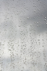 Drops of rain on the window