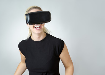 virtual reality business woman