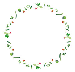 野菜フレーム（丸・ラディッシュ他）