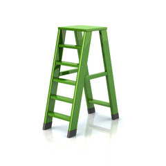 3d illustration of green ladder