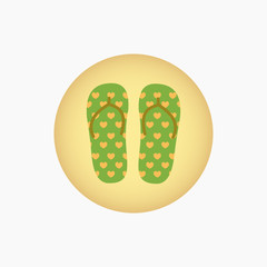 Flip flops icon. Vacation symbol.