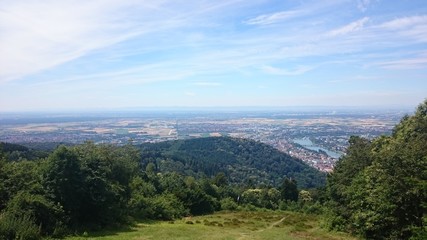 Ausblick vom Königsstuhl auf Heidelberg