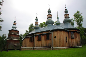 Łemkowska cerkiew w Turzańsku (Bieszczady, Polska) wpisana na listę zabytków UNESCO. - obrazy, fototapety, plakaty