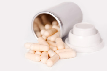 tablets on a white background