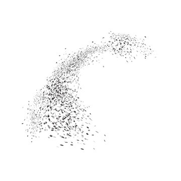 Abstract movement of grain or dust particles