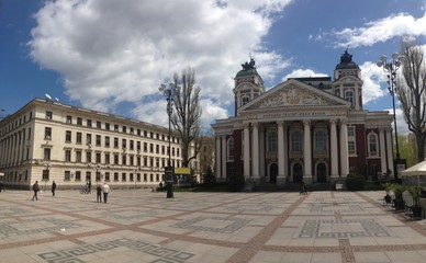 Fototapeta premium Panorama from the Ivan Vazov National Theatre