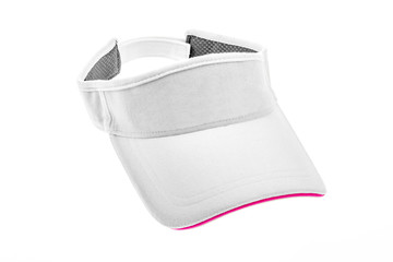Adult white golf visor for man or woman