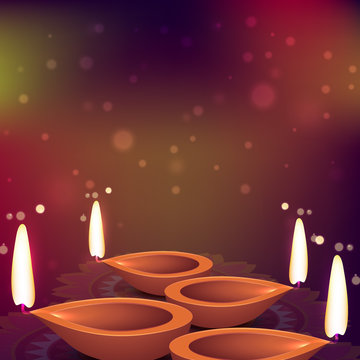 diwali light festival card